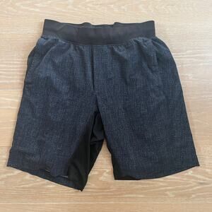 Lululemon Men's T.H.E. Short 9" All Court Texture Deep Coal Black Small